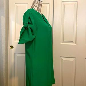 BCBGMAXARIA Tab Sleeved Green Tunic Dress - XXS